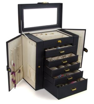 Kendal Huge Leather Jewelry Box