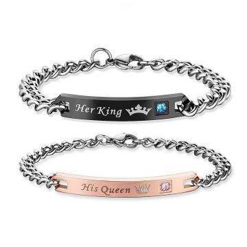 Her King and His Queen Couples Bracelets